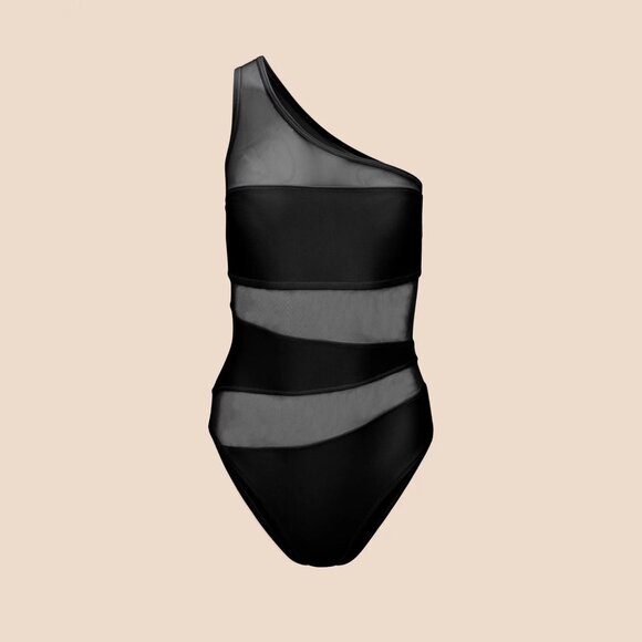New! Adore Me Black Kimora Contour One Piece Swimsuit Size 1X 41824 - Picture 2 of 8